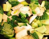 青梗菜とお餅でトッポギ炒め作り方3写真