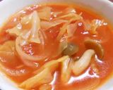 トマト缶とキャベツとしめじのスープ作り方11写真