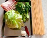 菜の花とキャベツの春パスタ作り方1写真