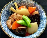 鶏もも肉と大根・干し椎茸の炒め煮~餡掛け作り方13写真