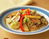 野菜たっぷりビビンバ風焼ビーフン作り方8写真