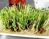 鶏肉の茹で汁で！豆苗かきたまスープ作り方2写真