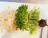 豆苗ともやしの塩昆布和え作り方1写真