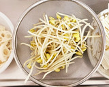 簡単！れんこん・豆もやし・えのきナムル作り方1写真