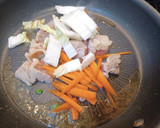 鶏ももと白菜 長ネギの白だし餡かけうどん作り方3写真