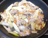 鶏ももと白菜 長ネギの白だし餡かけうどん作り方4写真