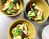 根菜茄子肉なしオイスター炒味温野菜サラダ作り方7写真
