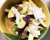 根菜茄子肉なしオイスター炒味温野菜サラダ作り方14写真