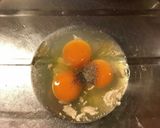 しめじと豚バラの卵中華炒め作り方1写真