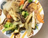 オイスター醤油炒味豚こま大根青椒肉絲風作り方14写真