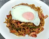 原形ベーコンで作る焼きそば作り方4写真