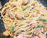 ハリッサを使った旨辛鶏肉のクリームパスタ作り方7写真