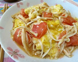 トマトとエノキとたまごの柚子胡椒味噌炒め作り方7写真
