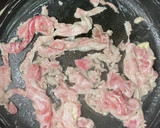 お弁当用☆豚肉の胡麻高菜漬けマヨ炒め作り方3写真