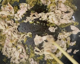 お弁当用☆豚肉の胡麻高菜漬けマヨ炒め作り方6写真