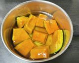 包丁不要☆冷凍かぼちゃでホクホク煮物作り方3写真
