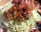 キムチタラコパスタ作り方3写真