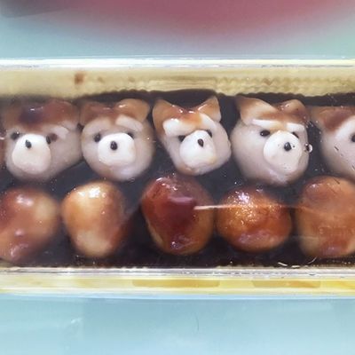 シバ犬みたらし団子 簡単豆腐入みたらシバ by byumi 【クックパッド