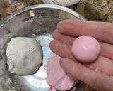 おめでたい春菊紅白団子スープ#客家鹹湯圓作り方7写真