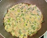 九条ネギでお好み焼き作り方6写真