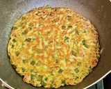 九条ネギでお好み焼き作り方7写真
