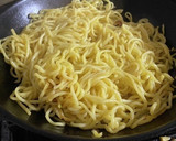 栄養満点　小松菜　あんかけ　焼きそば作り方2写真