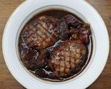 牛すじソースの煮込みハンバーグ作り方7写真