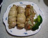 イタリア風バジルソースの野菜チキン巻作り方4写真