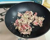豚肉と白菜と小松菜とキノコの炒め物作り方4写真
