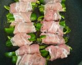 鰹節で香ばしく♪ピーマンの豚肉巻き作り方3写真