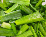 玉ねぎの葉そぼろ炒め作り方1写真