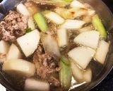 2月の味噌汁★かぶと長ねぎの豚汁作り方4写真