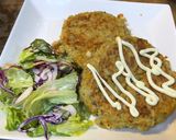 レンコンハンバーグ with たこ焼き粉作り方6写真