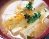 味噌汁の残りで☆キムチ味噌汁☆作り方4写真