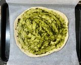 舞茸とれんこんのジェノベーゼ全粒粉ピザ作り方6写真