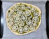 舞茸とれんこんのジェノベーゼ全粒粉ピザ作り方7写真