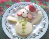 ホットケーキで雪だるまちゃん^^作り方4写真