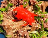 舞茸入りごま味噌牛丼作り方4写真