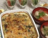 里芋と鶏肉の味噌入りグラタン作り方3写真