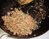 ひき肉そぼろ入り卵　半熟炒め作り方2写真