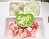豚バラ厚切り肉と里芋の蒸し煮作り方1写真