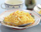 あごだしと昆布だしで、ゆで玉子の炒飯作り方7写真