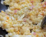あごだしと昆布だしで、ゆで玉子の炒飯作り方5写真