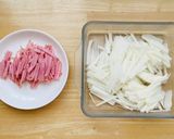 大根とハムのオイマヨサラダ作り方1写真