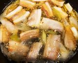至高の鍋★豚ばら厚切り肉のもつ鍋風作り方6写真