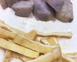 里芋と油揚げの味噌クリームパスタ作り方2写真