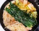 至高の鍋★豚ばら厚切り肉のもつ鍋風作り方10写真