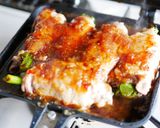 菜の花の茎で肉巻きおかず作り方7写真