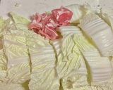 白菜と豚バラ肉の梅肉炒め作り方1写真