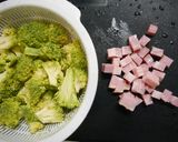 簡単！ブロッコリーとベーコンのお味噌汁作り方1写真